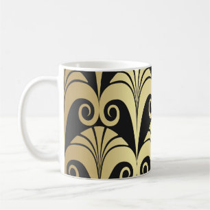 Golden shine texture. Gold vintage art deco geomet Coffee Mug
