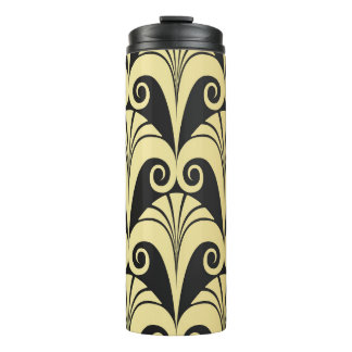Golden shine texture. Gold vintage art deco geomet Thermal Tumbler