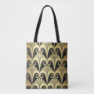Golden shine texture. Gold vintage art deco geomet Tote Bag