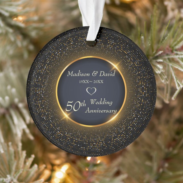 Golden Shiny Circle Ornament (Tree)