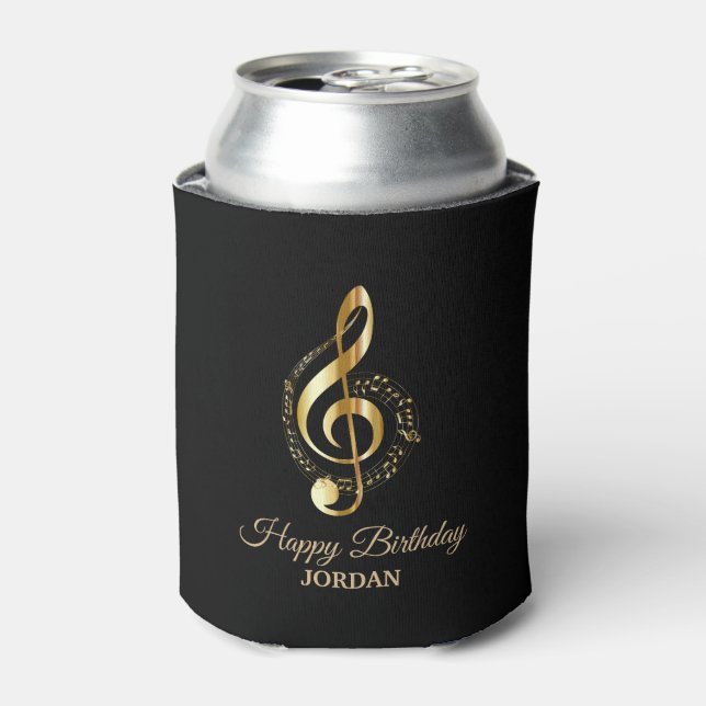 Golden Shiny Clef Can Cooler (Can Front)
