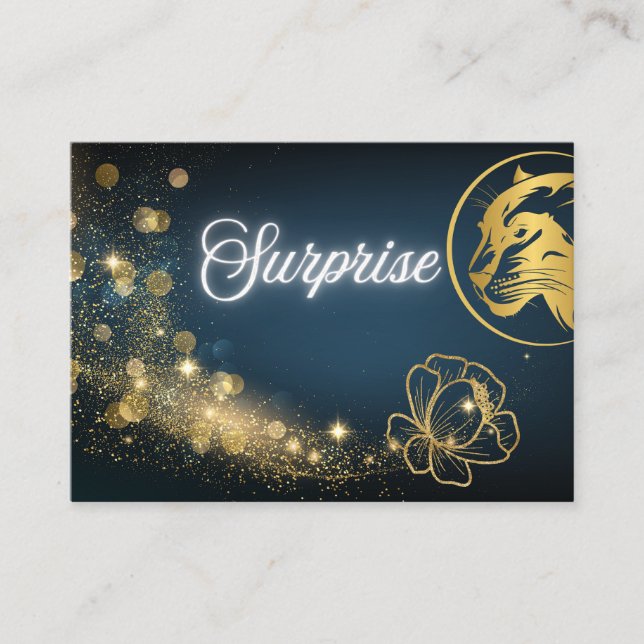 Golden Shooting Star Surprise Enclosure Card (Front)