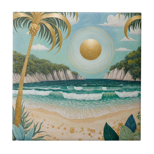 Golden Shores Ceramic Tile (Front)
