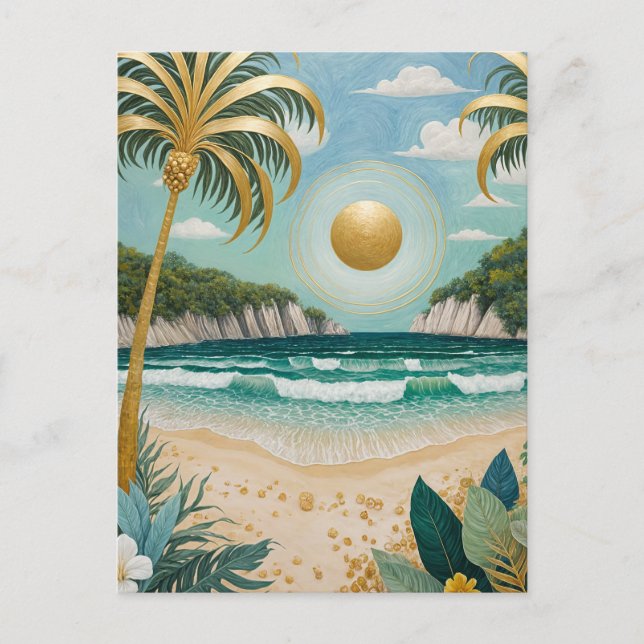 Golden Shores Holiday Postcard (Front)