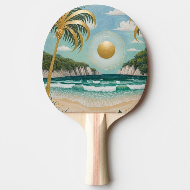 Golden Shores Ping Pong Paddle (Front)