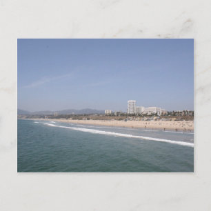 Golden Shores: Santa Monica Beach Radiance Postcard