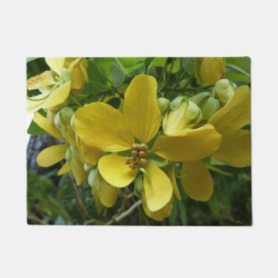 Golden Shower Tree Tropical Yellow Floral Doormat