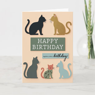 Golden Silhouette Birthday Card