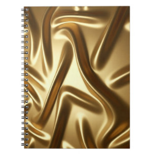Golden Silk Fabric – Luxurious Flowing Texture Notebook