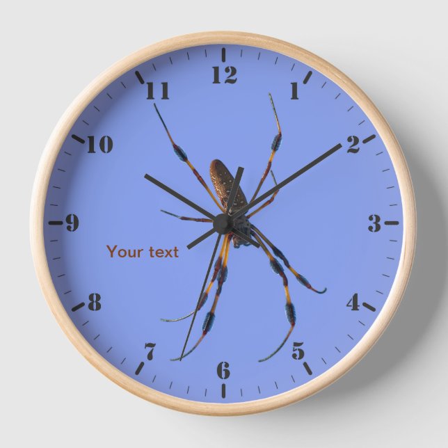 Golden silk spider clock (Front)