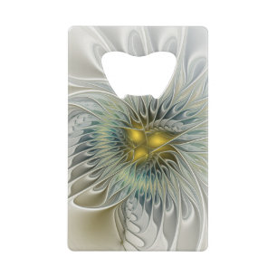 Golden Silver Flower Fantasy Abstract Fractal Art