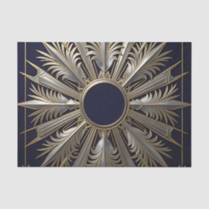 Golden Silver Ornate Starburst Tissue Paper