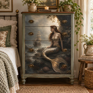 Golden Siren Shipwreck Decoupage Tissue Paper