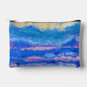 Golden Skies Abstract Art Cosmetic Bag