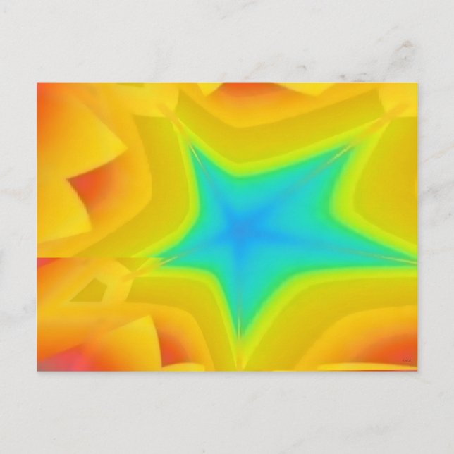 Golden Skies - Ken Gauge Abstract Art Postcard (Front)