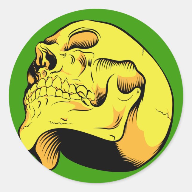 Golden Skull Sticker (Front)