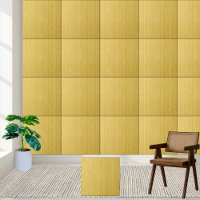 Golden Skylark Feather Pattern Ceramic Tile