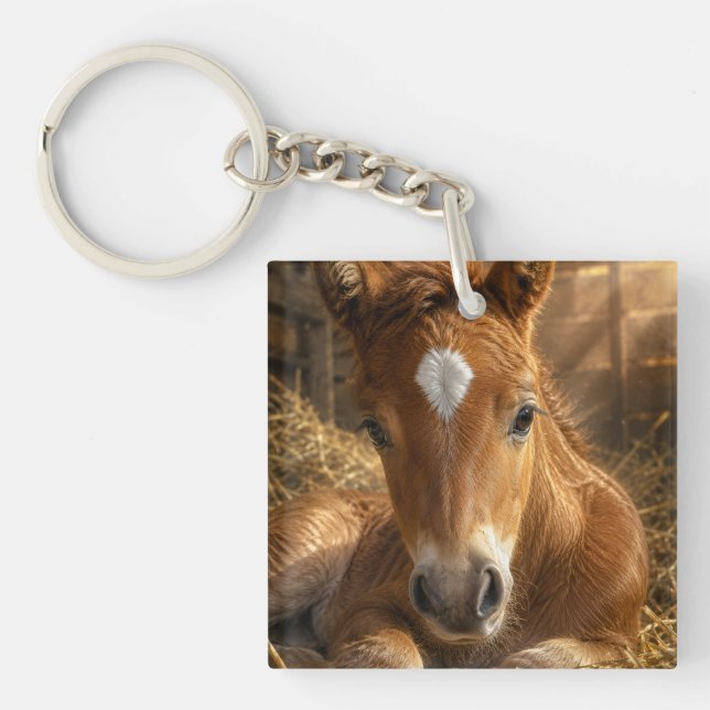 Golden Slumber gentle Foal Key Ring (Front)