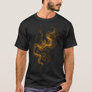 golden smoke pattern T-Shirt