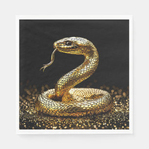 Golden snake napkin