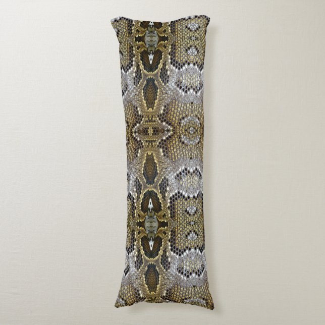 Golden snake skin pattern body cushion (Front Vertical)