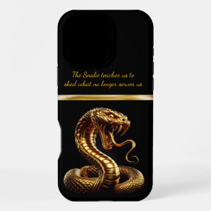 Golden snake symbolises fortune in New Year 2025 iPhone 16 Pro Max Case