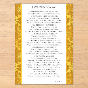 Golden Snow Acrylic Invitations