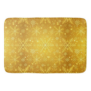 Golden Snow Bath Mat