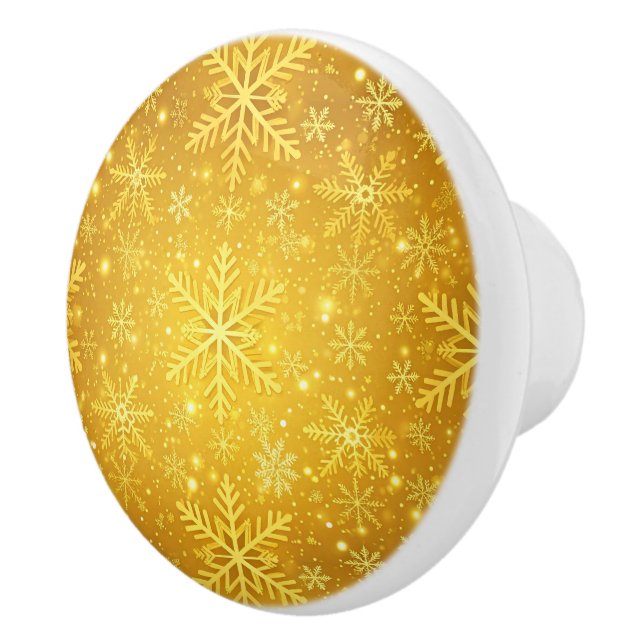 Golden Snow Ceramic Knob (Right)
