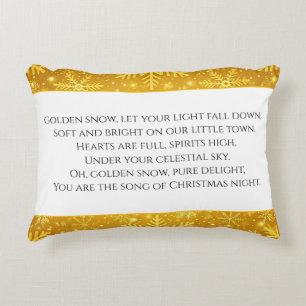 Golden Snow Decorative Cushion