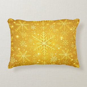 Golden Snow Decorative Cushion