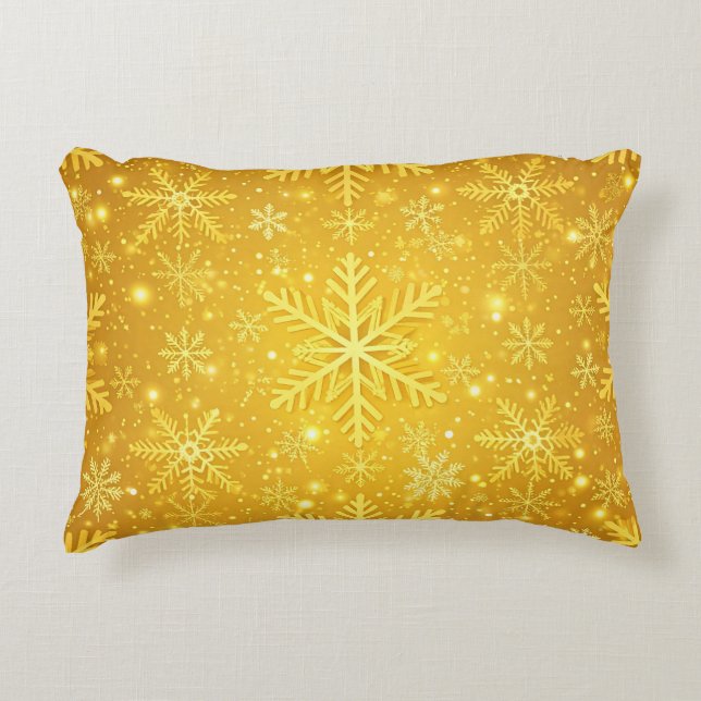 Golden Snow Decorative Cushion (Front)