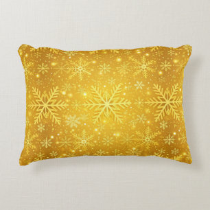 Golden Snow Decorative Cushion