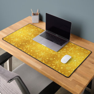 Golden Snow Desk Mat