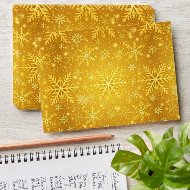 Golden Snow Envelope (Stacked)