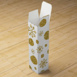 Golden Snow Flakes 1 Wine Box<br><div class="desc">Golden Snow Flakes 1</div>