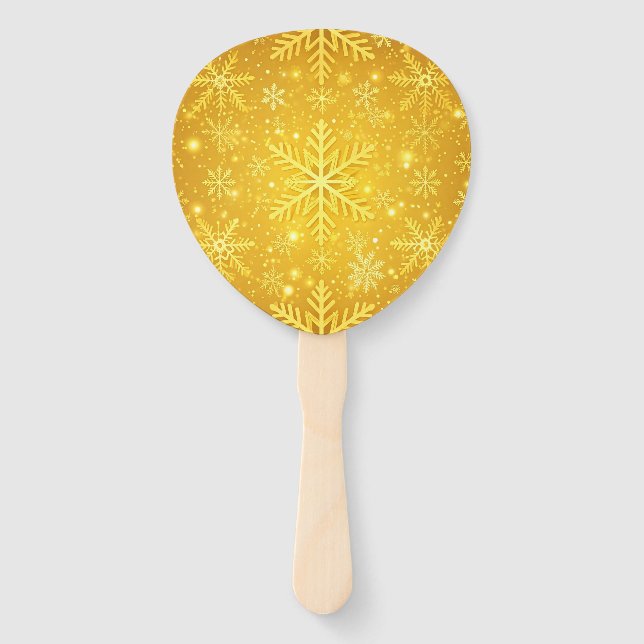 Golden Snow Hand Fan (Front)