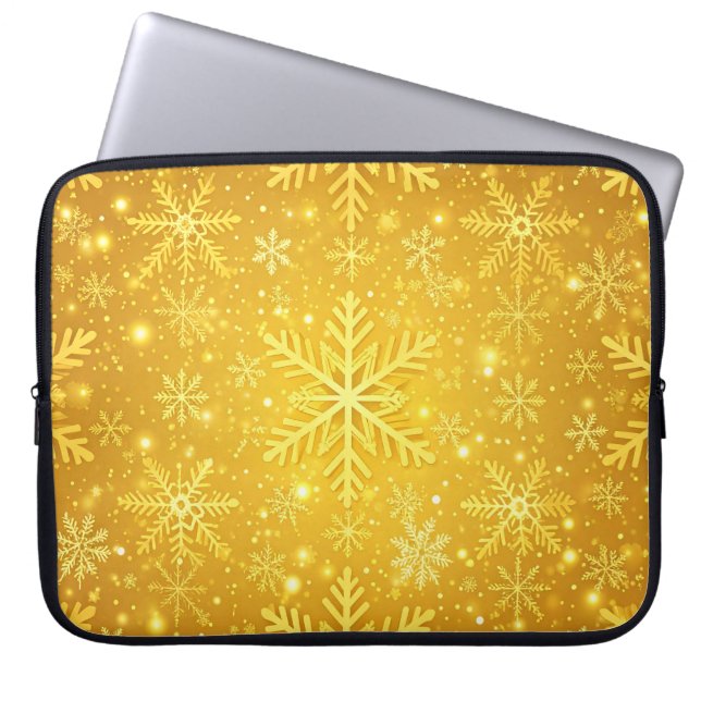 Golden Snow Laptop Sleeve (Front)