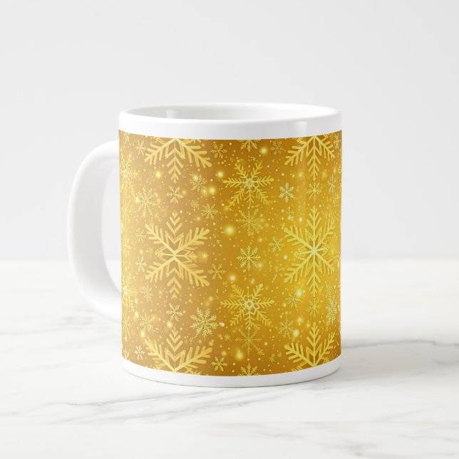 Golden Snow Large Coffee Mug (Front Left)