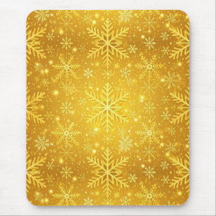 Golden Snow Mouse Pad
