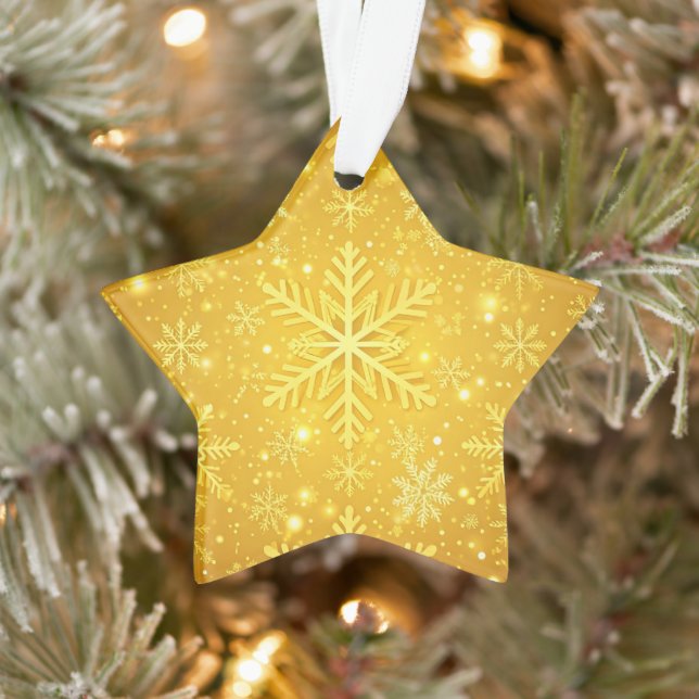 Golden Snow Ornament (Tree)
