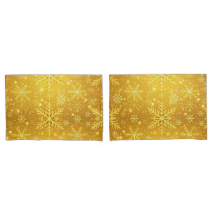 Golden Snow Pillowcase