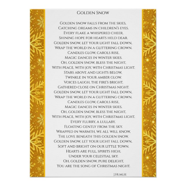 Golden Snow Poster (Front)