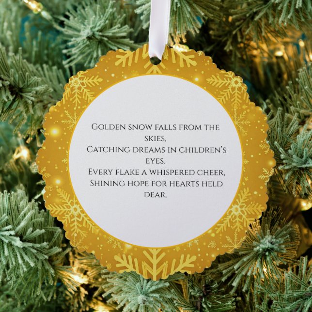 Golden Snow Tree Decoration Card (Insitu (Tree))