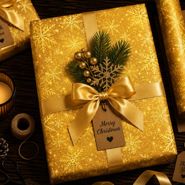 Golden Snow Wrapping Paper Sheet (Creator Uploaded)