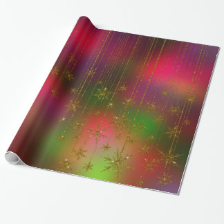 Golden Snowflake Ornament Wrapping Paper