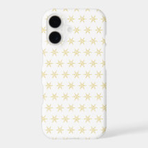 Golden Snowflake Star Pattern Phone Case