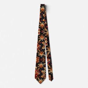 Golden Snowflakes Elegant  Winter holidays Design  Tie