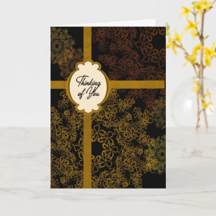 Golden Snowflakes Encouragement Thinking of You Card