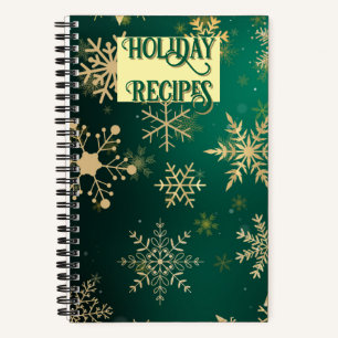 Golden Snowflakes Notebook